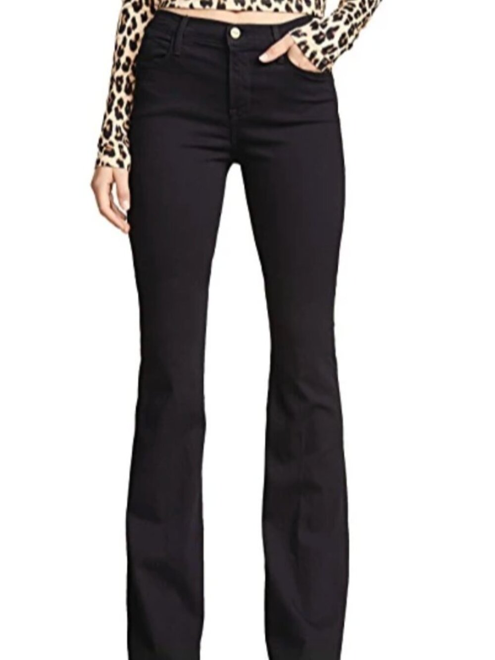 Frame - Le High Flare Jeans Black